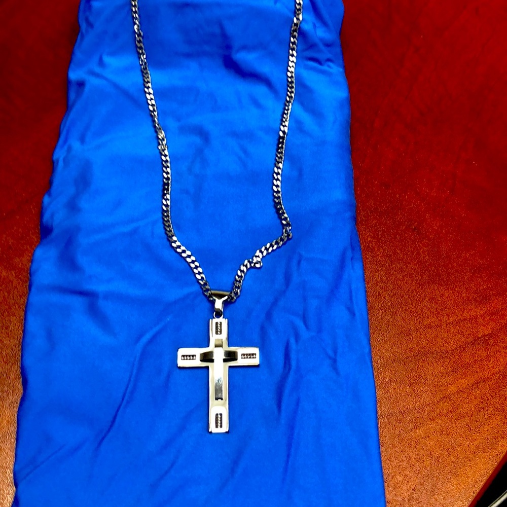 Men’s Stainless Steel Cross Necklace